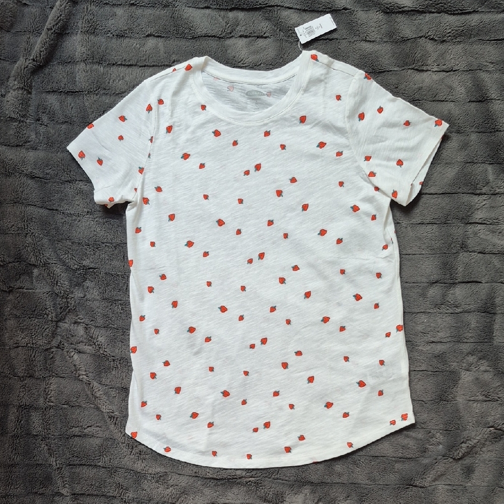 Strawberry 100% Cotton Everywhere Tshirt Size Small Tall, New